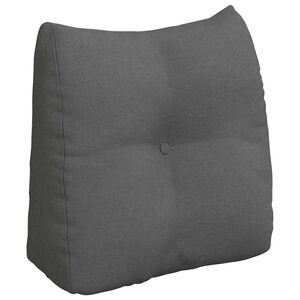 vidaXL Rugkussen Donkergrijs 45 x 24 x 50 cm Stof