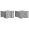 vidaXL Wandbeugel Bedkast 2 pcs Grijs sonoma 33 x 34,5 x 24 cm