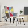 vidaXL Relaxstoel met voetenbank patchwork stof