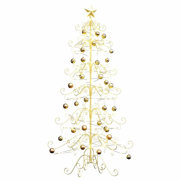 vidaXL Metalen kerstboom met standaard Goud 180 cm Poedergecoat staal