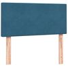 vidaXL Boxspring met matras fluweel donkerblauw 80x210 cm