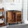 vidaXL Wastafelkast 65x33x60 cm bewerkt hout oud houtkleurig