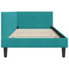 vidaXL Hoekbedframe met hoofdeinde Turquoise 100 cm x 200 cm Fluweel