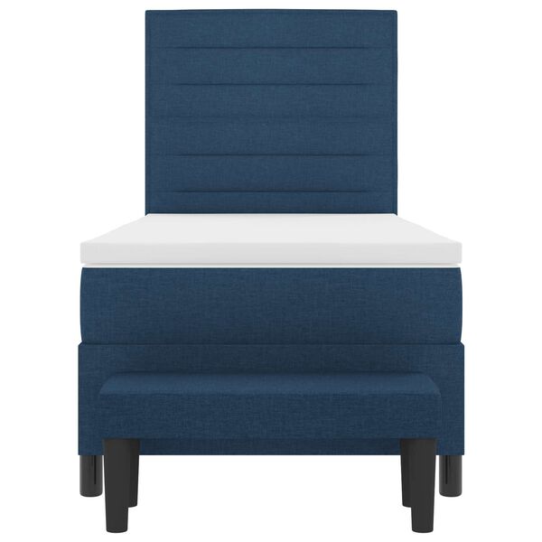 vidaXL Boxspringbed met matras met hoofdeinde Blauw 80 x 200 cm Stof