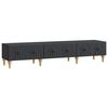 vidaXL TV-kast met lade Zwart 147 x 34,5 x 30 cm Bewerkt hout