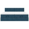 vidaXL Ottoman bed met matrassen 180x200cm fluweel donkerblauw