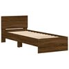 vidaXL Bedframe met hoofdbord zonder matras bruin eikenkleur 90x200 cm
