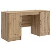vidaXL Bureau Artisanaal eiken 142,5 x 50 x 75 cm Bewerkt hout
