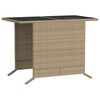 vidaXL 3-delige Bistroset met kussens poly rattan beige