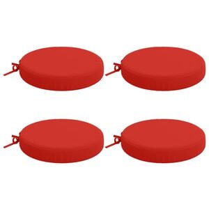 vidaXL 4-Piece Zitkussens SOEST 4 st 100% Polyester Rood &Oslash; 35 x 7 cm