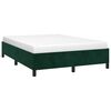 vidaXL Bedframe zonder matras 140x200 cm fluweel donkergroen