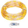 vidaXL Lichtsnoer met 400 microLED's warmwit 8 functies 40 m