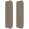 vidaXL Hoofdbord met randen 163x16x78/88 cm stof taupe