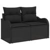vidaXL Tuin Sofa Set met kussen 8 pcs Zwart Poly riet