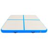 vidaXL Gymnastiekmat met pomp opblaasbaar 200x200x10 cm PVC blauw