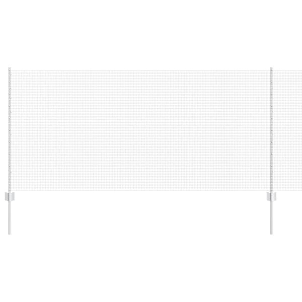 vidaXL Hek met Paal Zilver 1 x 50 m Staal