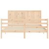vidaXL Bedframe met hoofdbord massief hout