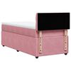 vidaXL Boxspring met matras fluweel roze 80x200 cm
