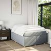 vidaXL Boxspring met matras stof lichtgrijs 120x190 cm