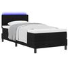 vidaXL Boxspring bed met matras met LED Zwart 80 x 200 cm Stof