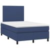 vidaXL Boxspring met matras en LED stof blauw 120x190 cm