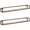 vidaXL Wandschappen 2 st 160 cm ruw mangohout
