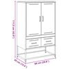 vidaXL Hoge kast 68x39x111,5 cm staal wit