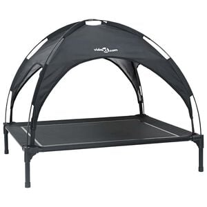 vidaXL Hondenbed 90 x 81 x 80,5 cm Staal Zwart