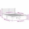 vidaXL Bedframe Wasbruin 135 x 190 cm Massief grenenhout