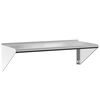 vidaXL Wandschap 100x45x31 cm roestvrijstaal zilverkleurig