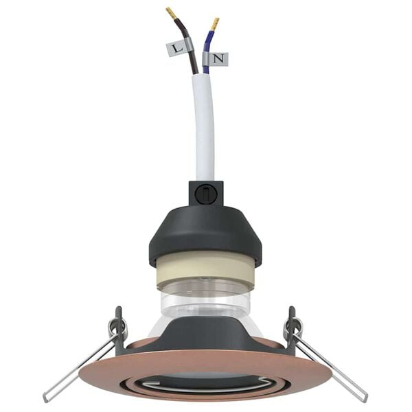 vidaXL Spotje 6 pcs Koper 9 x 9 x 2.5 cm Metaal