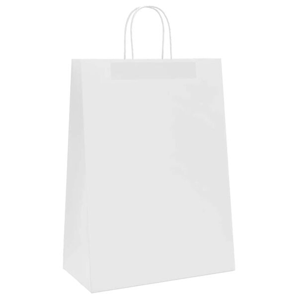 vidaXL Papieren zakken 250 st met hengsels 32x17x44 cm wit