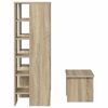 vidaXL Schoenenkast met plank 2 pcs Sonoma Eiken Bewerkt hout