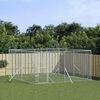 vidaXL Hondenkennel voor buiten 4x4x2 m gegalvaniseerd staal zilver