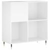 vidaXL Platenkast 84,5x38x89 cm bewerkt hout wit
