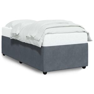 vidaXL Bedframe zonder matras 80x200 cm fluweel donkergrijs