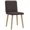 vidaXL Eetkamerstoelen 2 st stof donkerbruin