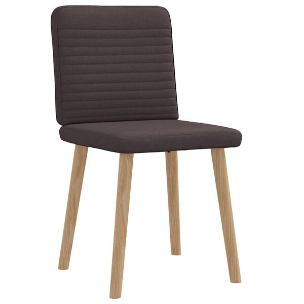 vidaXL Eetkamerstoelen 2 st stof donkerbruin