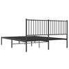 vidaXL Bedframe met hoofdbord metaal zwart 160x200 cm