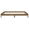 vidaXL Bedframe LED massief hout honingbruin 120x200 cm