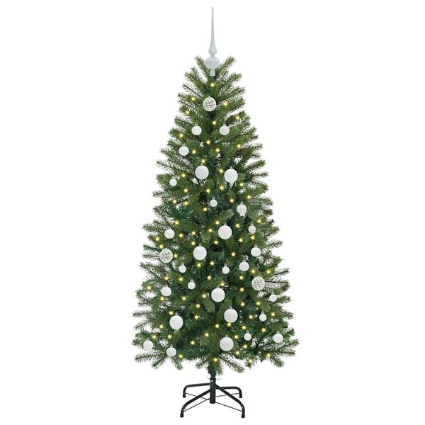 vidaXL Kunstkerstboom met 150 LED met standaard Groen 150 cm PE en PVC
