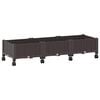 vidaXL Tuinschaal met wielen Bruin 120 x 40 x 33 cm PP