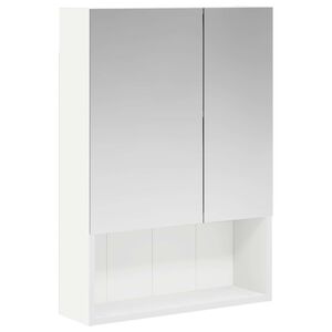 vidaXL Badkamer spiegelkast Wit 50 x 14,5 x 70 cm Bewerkt hout