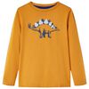 Kindershirt met lange mouwen 104 donkerokerkleurig