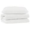 vidaXL Dekbed Set met kussen 2 st Wit Microfibre