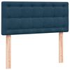 vidaXL Boxspring met matras fluweel donkerblauw 80x210 cm
