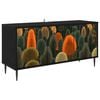 vidaXL Tv-meubel ZAANDAM 102 x 33 x 51 cm Zwart eiken Bewerkt hout