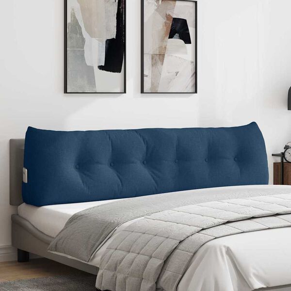 vidaXL Rugkussen Blauw 180 x 24 x 50 cm Stof