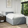 vidaXL Boxspring met matras stof lichtgrijs 120x190 cm
