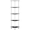 vidaXL Kastje 5-laags 30x30x130 cm gehard glas zwart